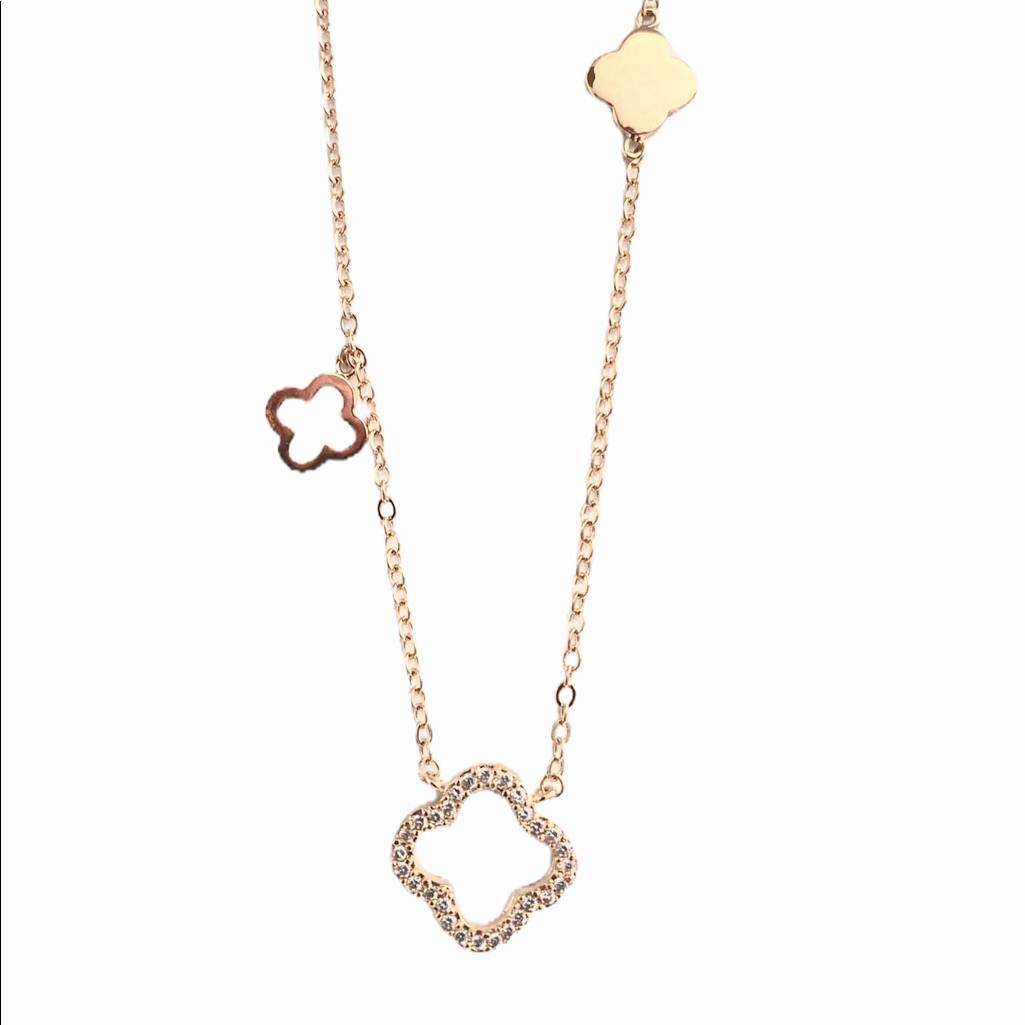 Clover Micropave Necklace